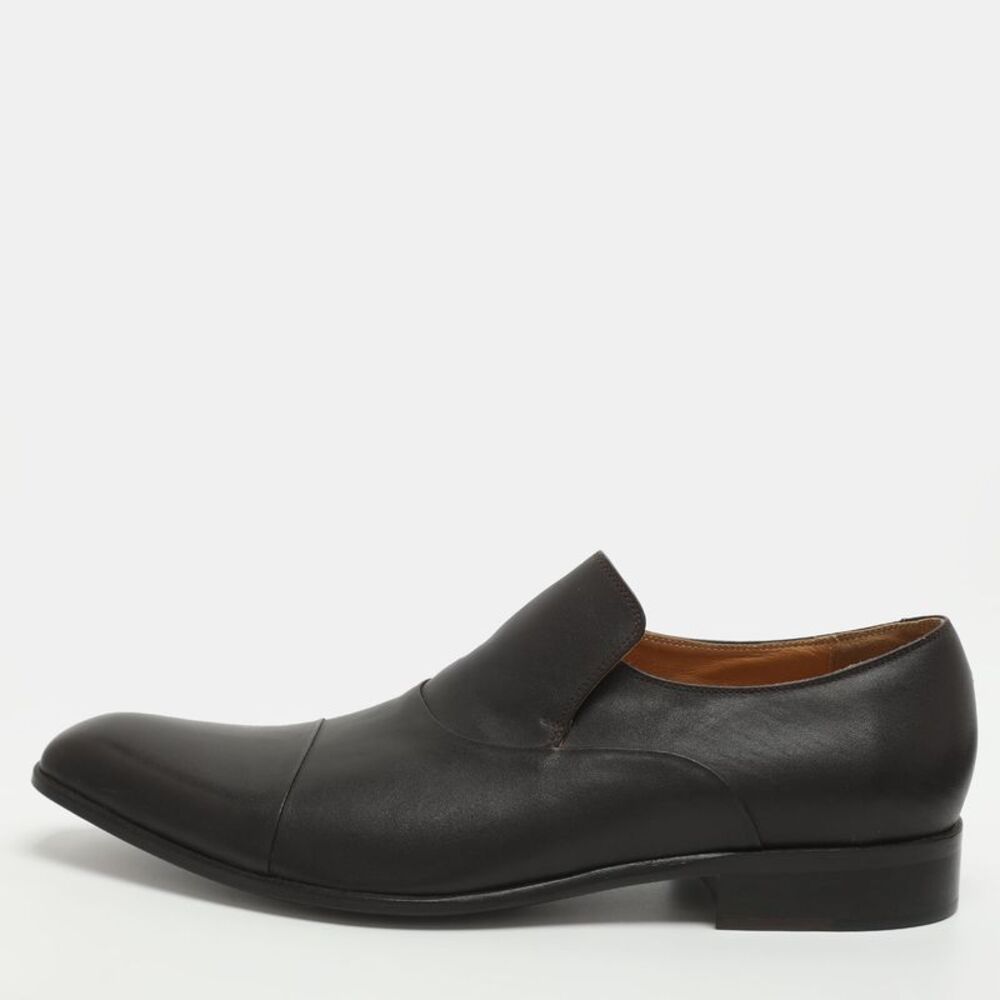 Balmain Size 43 Brown Leather Derby